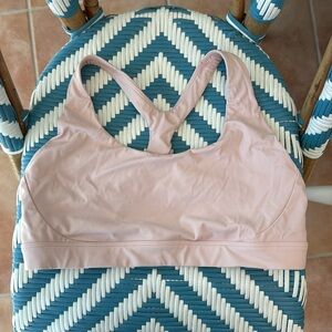 EUC Athleta Sports Bra, Light Pink, Size L